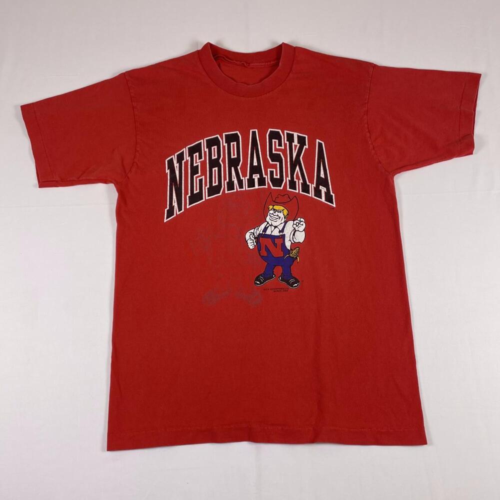 Vintage Nebraska Cornhuskers Herbie Husker Single Stitch Tee Red